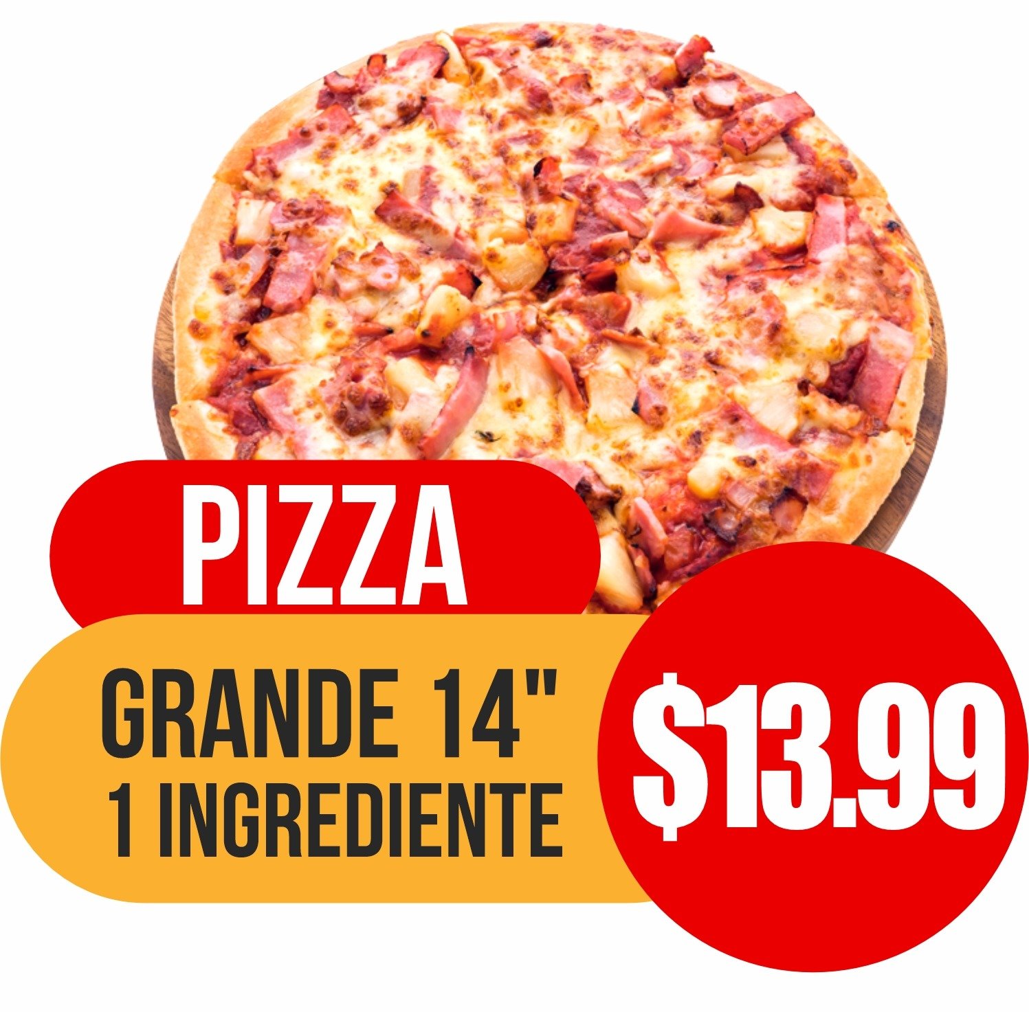 Pizza Grande 14" 1 Ingrediente